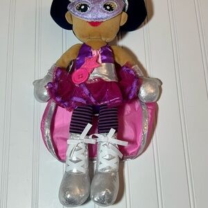Superhero Plush Dress Me Doll with Silver and Pink Outfit Madame Alexander